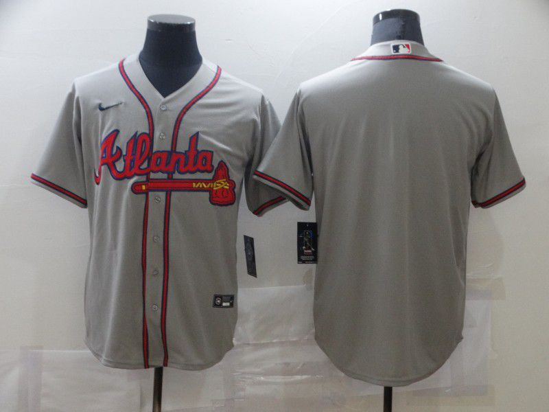Men Atlanta Braves Blank Grey Game Nike MLB Jerseys->minnesota twins->MLB Jersey
